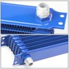 Auto Dynasty Universal Blue Aluminum 7-Row Engine Oil Cooler +