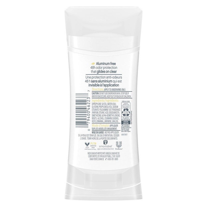 Dove Dove Aluminum Free Dodorant for Soft Underarms, for Soft