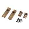 Bitray 2PCS Slide Bolt Latch 2-inch Solid Brass Antique Door