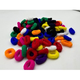 100pcs Soft Hair Elastics, Small Ponytail Holders & Hair Accessories Set for Girls, Toddlers, & Women - Ouchless Bands, Mini Ties & More! (Multicolor)
