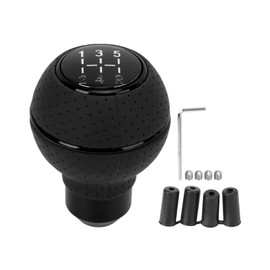 Gear Lever Head, Gear Knob 5 Speed M8 M10 M11 M12 Universal Aluminium Car Car Manual Transmission Gear Knob, black, Modern