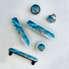 Elohiym 4 Pack Aqua Aquamarine Blue Water Cabinet Handles 3-3/4