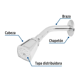 Foset Aqua R-501, Regadera cuadrada, cabeza 2", Aqua