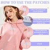 50pcs Iron on Number Patches 0-9 1 Inch Embroidered Patches