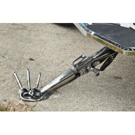 Image MC Kickstand Heavy Duty Spring-Chrome for Harley & Custome Bike