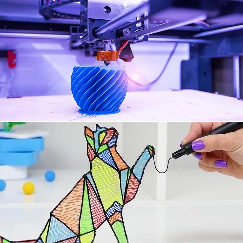 Helweet 3D Pen Filament Refills PLA, 10 Colors (Random), 1.75