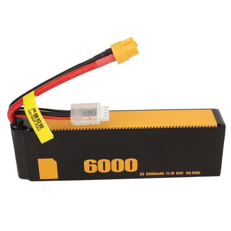 3S Lipo Battery 60C 11.1V 6000mah Impact Resistant Long Life