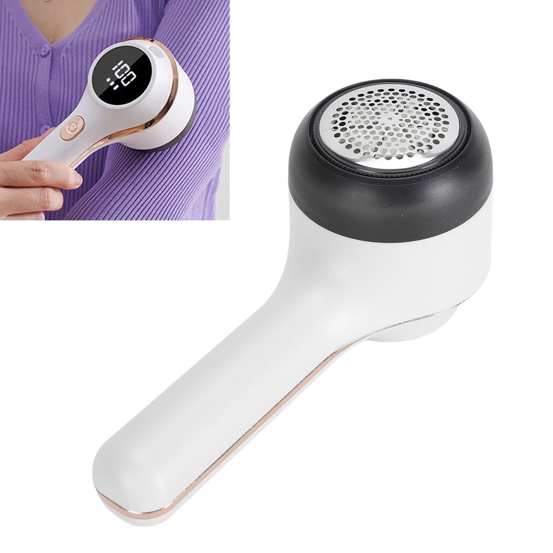 Electric Lint Remover Rechargeable Digital Display Powerful Motor 6 Blades