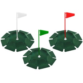 Golf Putting Cup 3-Pack, Golf Putting Cup All-Direction Golf Practice Hole Golf Putting Cup Indoor Golf Practice Hole Cup Practice Cup aid Green (3 Pack Golf Training Cup)