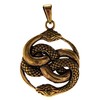 Kiss of Leather Snake Pendant Bronze No.135, Bronze, No Gemstone
