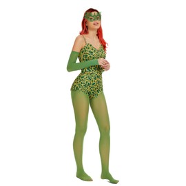 Disfraz de villano venenoso para mujer, con patrón de plantas y vides, traje completo para cosplay, Juego de 5 piezas (con máscara), XL