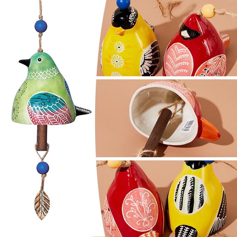 Ceramic Wind Chimes Chinese Innovative Lucky Hanging Bell Wind Chime