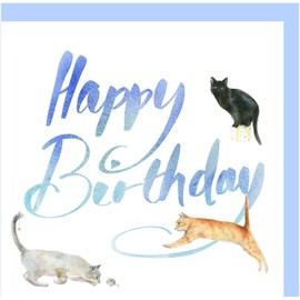 Cat and Kitten Birthday Card - Quality Blank Greetings Card