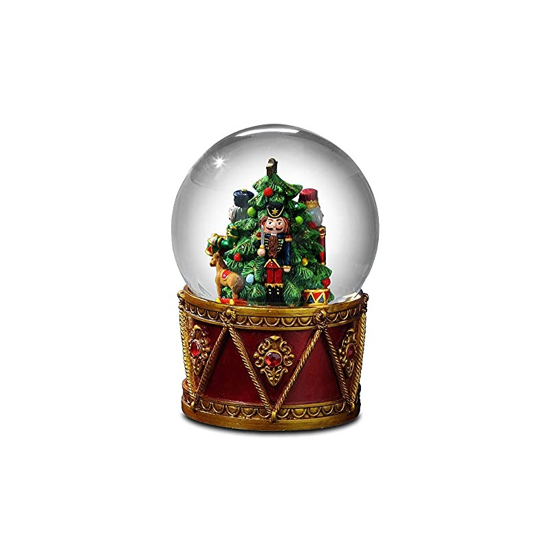 The San Francisco Music Box Company Nutcracker Drum Water Globe