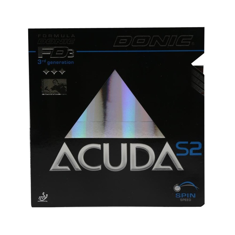 Donic Acuda S2 Table Tennis Rubber (Red, Max)
