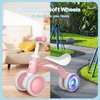 Gamfeiny Colorful Lighting Baby Balance Bike Toys for 1 Year