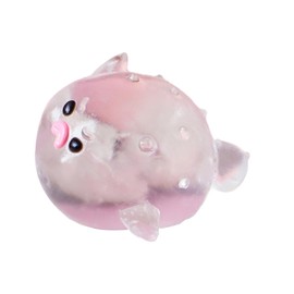 tabasquishy Cute Animals Taba Squishy Toys for Kids & Adults – Kawaii Stress Relief Fidget Sensory Toys, Soft Silicone Squeeze Gifts for Children, Teens, and Adults (Transparent Pufferfish)