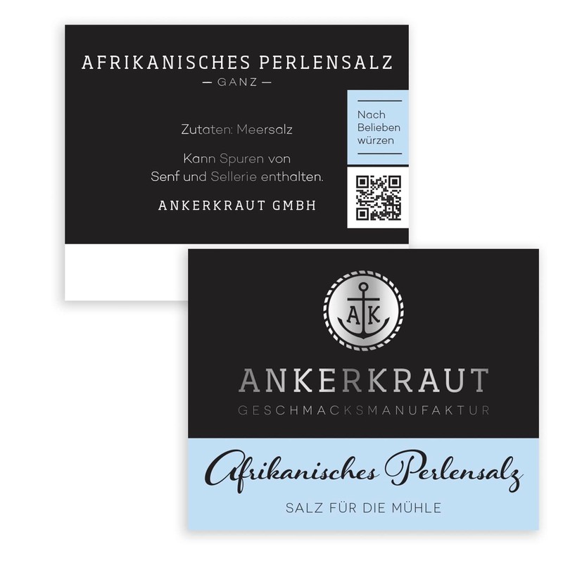 Ankerkraut African Pearl Salt 170g in Cork Jar