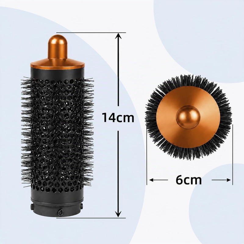 Cyberwork Spazzola volumizzante grande rotonda aggiornata, compatibile con styler ad