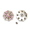 Berry Conchos with Screws Metal Flower Rhinestone Conchos 12 Pieces