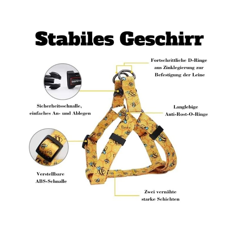 Cosyhome London Dog Harness Leash Set, Breathable,Adjustable,Dog Lead and Harness