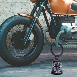 TEWAFOS Motorcycle Bells - Bicycle Bells for Men, Stainless Steel can bring good luck and peace to motorcycle accessories
