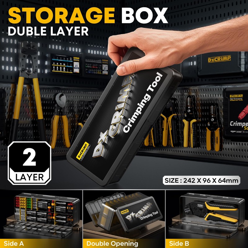 DxCRIMP Waterproof Automotive Electrical Connectors Crimping Tool Kit, 1/2/3/4 Pin