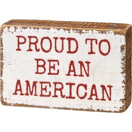 Primitives by Kathy Block Sign-Proud, Red, White