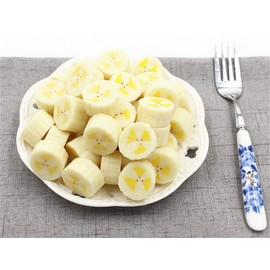 Avivilea Fake Fruit Slices Simulation Banana Slice Artificial Banana Blocks for Home Table Cabinet Display Decor 10Pcs (Yellow), 1inch