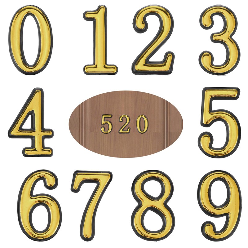 Gold Mailbox Numbers for Outside,2 Inch 3D Mail Box Numbers,Self