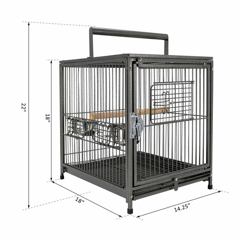 Mcage 18"x 14" x 22" Portable Heavy Duty Bird Cage
