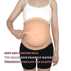 NSSZNUS Fake Pregnant Belly Very Soft Silicone Belly for Actor Performance Maternity Pregnant Woman Training (Color 3)