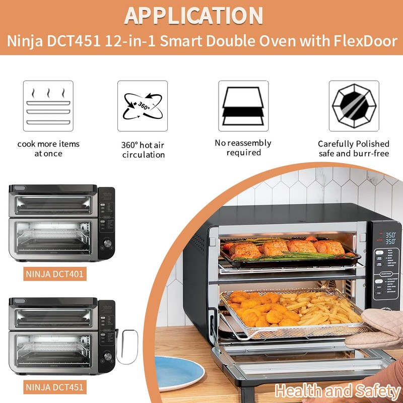 GCQ Smart Double Oven Basket for Ninja DCT401 DCT402 DCT451,