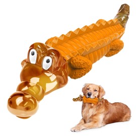 Jeefome Dog Toy for Aggressive Chewers – Dog Chew Toy for Small&Medium & Large Dogs, Tough Dog Toy for Boredom & Anxiety Relief（Orange）