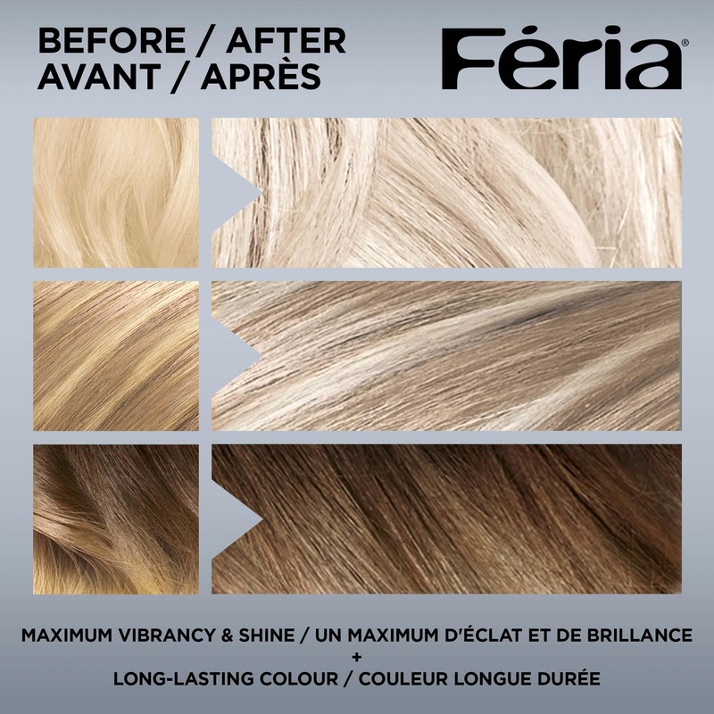 L'Oréal Paris Feria Long-Lasting Anti Brass Power Hair Toner, Ice