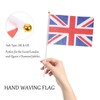 Toyvian Union Jack Small Flags: 50pcs Hand Waving Flags, Polyester