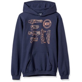 Nerf Blasters Outlines Boys Hoodie Navy Blue Heather
