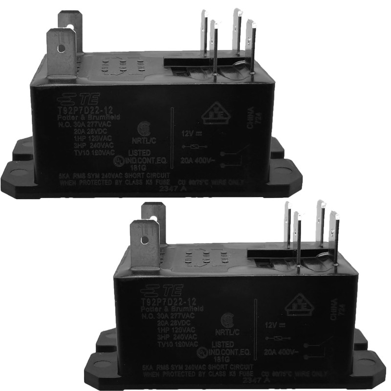 Power Relay T92P7D22-12,12VDC, 30A General Purpose High Power PCB, Panel