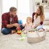 Maliton Baby Diaper Caddy Organizer, X-Large Cotton Rope, Rustic Style,