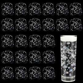 Tondiamo 24 Pcs Artificial Pearl String for Floating Candle Faux Pearls Beads String Party Garland Decoration for Vases Filler Wedding Centerpiece Christmas Party Decor(Dazzling Color)