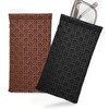 Kisstta Pack of 2 PU Leather Soft Glasses Case Protective