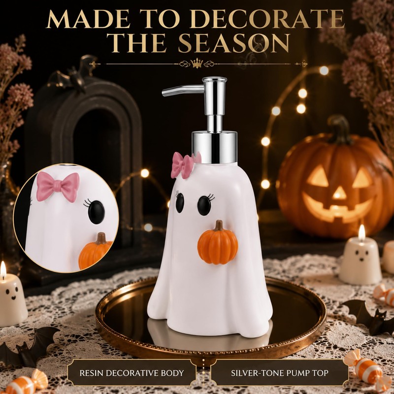 Halloween Soap Dispenser,Cute Ghost,Pumpkin Decoration