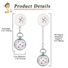 Lancardo Nurse Retractable Pocket Watch: Clip-on Quartz Flower Pattern Badge