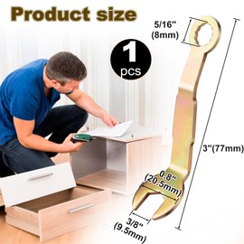 Alpinleux 3/8" Open Wrench, 5/16" Socket, Pivot Adjustment Wrench for Sliding & Closet Doors, Bi-Fold N7164, 1 Pcs