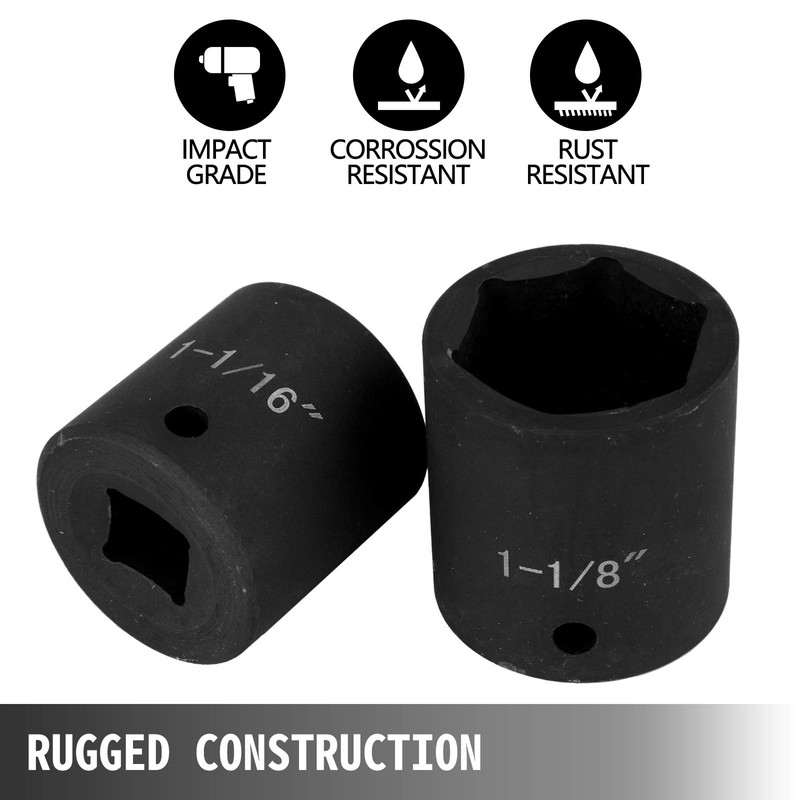 VEVOR Impact Socket Set 1/2 Inches 19 Piece Impact Sockets,