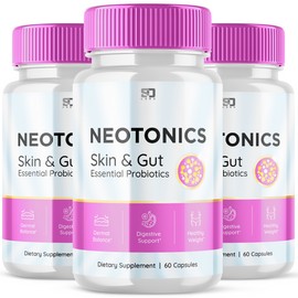 2 Capsules (3 Pack) Neotonics, Neotonics Skin & Gut, Neotonics Probiotics (180 Capsules)