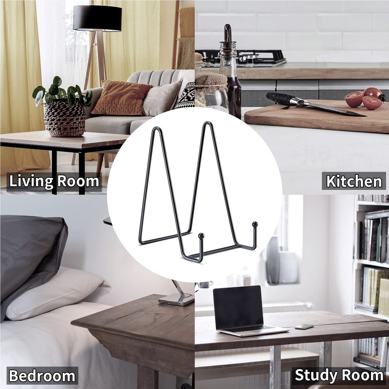 Kruodop 3 Pack 6 Inch Plate Stands for Display, Plate