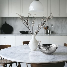 LaModaHome Islamic Decorative Bowl for Your Home – Engraved with Ayatul Kursi - Ideal Size for Serving Nuts, Snacks, Candies - Transform Your Space with Decorative Islamic Serving Bowl. (Silver)