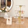 Jolboldy 3-Tier Necklace Holder Bracelet Holder, Gold Acrylic Jewelry Display
