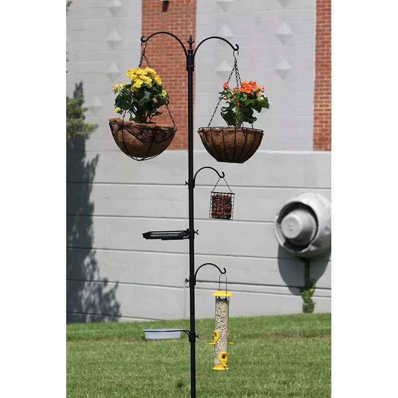 Ashman Online 91" Bird Feeding Station Metal Deck Pole Wild